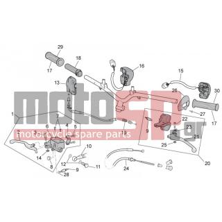 Aprilia - SCARABEO 100 4T E3 2011 - Body Parts - controls - 127927 - ΦΛΑΝΤΖΑ ΒΙΔΑΣ ΜΑΡΚ #10x#14x1