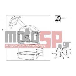 Aprilia - SCARABEO 100 4T E3 NET 2010 - Body Parts - Baggage - 895706 - Πινακίδα 