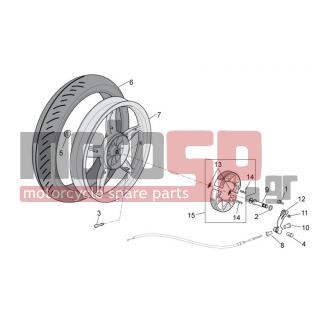 Aprilia - SCARABEO 100 4T E3 NET 2010 - Brakes - Rear wheel - Drum Brakes - AP8209157 - Λάστιχο πίσω .90/80-16