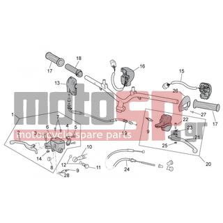 Aprilia - SCARABEO 100 4T E3 NET 2010 - Body Parts - controls - AP8214206 - Καλώδιο πίσω φρένου