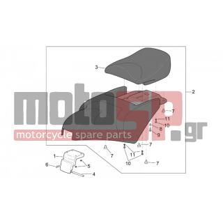 Aprilia - SCARABEO 125-200 E2 (KIN. PIAGGIO) 2003 - Body Parts - saddle - AP8152140 - Κουμπωτή βίδα M6x17