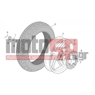 Aprilia - SCARABEO 125-250 E2 (KIN. PIAGGIO) 2005 - Frame - rear wheel - AP8121620 - Κοπίλια