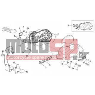 Aprilia - SCARABEO 250 LIGHT E3 2007 - Engine/Transmission - filter box - AP8120615 - ΦΛΑΝΤΖΑ ΛΑΣΤ ΘΑΛΑΜΟΥ ΦΙΛΤΡΟΥ