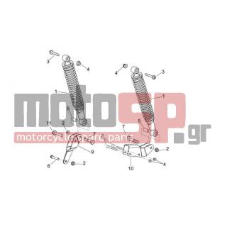 Aprilia - SCARABEO 300 LIGHT E3 2010 - Suspension - BACK post - AP8152410 - ΒΙΔΑ M10X55