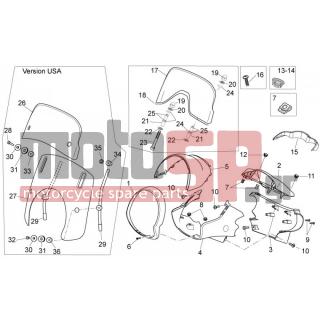 Aprilia - SCARABEO 300 LIGHT E3 2009 - Body Parts - Mask - 860651 - ΠΑΞΙΜΑΔΙ M8x1,25