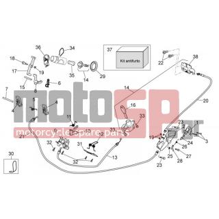 Aprilia - SCARABEO 300 LIGHT E3 2010 - Electrical - lock set - AP8150204 - ΠΑΞΙΜΑΔΙ M4*