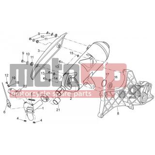 Aprilia - SCARABEO 300 LIGHT E3 2009 - Electrical - exhaust system - 639806 - ΑΙΣΘΗΤΗΡΑΣ ΛΑΜΔΑ SCOOTER 125500