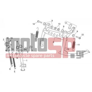 Aprilia - SCARABEO 400-492-500 LIGHT 2007 - Frame - Stands - AP8152410 - ΒΙΔΑ M10X55