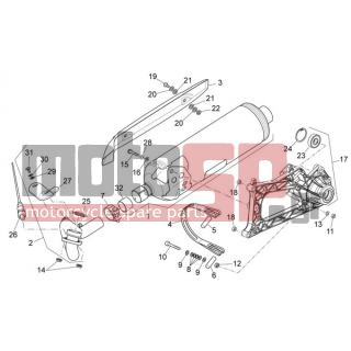 Aprilia - SCARABEO 400-492-500 LIGHT 2007 - Electrical - exhaust system - 874701 - Σιλανσιέ