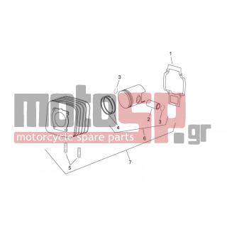 Aprilia - SCARABEO 50 2T 2014 - Engine/Transmission - Cylinder with piston - 4878020003 - ΠΙΣΤΟΝΙ STD SCOOTER 50CC 2T (40,00) CAT4