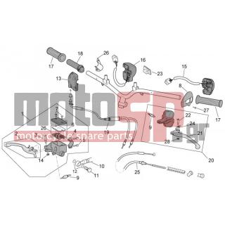 Aprilia - SCARABEO 50 2T 2014 - Body Parts - controls - AP8218214 - ΣΚΡΙΠ ΓΚΑΖΙΟΥ SCAR 50-100