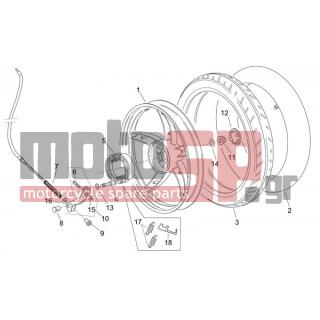 Aprilia - SCARABEO 50 2T E2 (KIN. PIAGGIO) 2006 - Brakes - Rear wheel - disc - AP8121496 - Ελατήριο ελικ. κυλίνδ. συμπίεσ. *