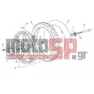 Aprilia - SCARABEO 50 2T E2 (KIN. PIAGGIO) 2007 - Πλαίσιο - FRONT wheel - AP8150044 - ΒΙΔΑ M6x20*