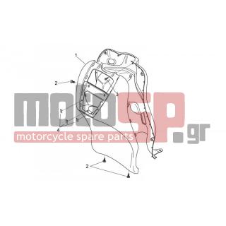 Aprilia - SCARABEO 50 2T E2 (KIN. PIAGGIO) 2011 - Body Parts - Bodywork FRONT IV - apron FRONT - 67288600XP3 - Μάσκα εμπρός εκδ. ροζ