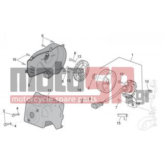 Aprilia - SCARABEO 50 2T E2 (KIN. PIAGGIO) 2011 - Κινητήρας/Κιβώτιο Ταχυτήτων - ruffles - 8375 - Βίδα M6x14