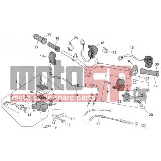 Aprilia - SCARABEO 50 2T E2 (KIN. PIAGGIO) 2011 - Body Parts - controls - AP8218214 - ΣΚΡΙΠ ΓΚΑΖΙΟΥ SCAR 50-100
