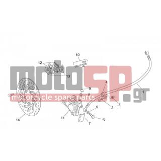 Aprilia - SCARABEO 50 2T E2 NET 2009 - Brakes - Caliper BRAKE FRONT - AP8150333 - Παξιμάδι Serpress