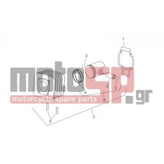 Aprilia - SCARABEO 50 2T E2 NET 2009 - Engine/Transmission - Cylinder with piston - 4878020002 - ΠΙΣΤΟΝΙ STD SCOOTER 50CC 2T (39,95) CAT2