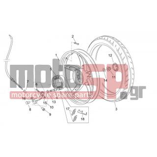 Aprilia - SCARABEO 50 2T E2 NET 2009 - Brakes - Rear wheel - disc - 273419 - ΛΑΣΤΙΧΑΚΙ