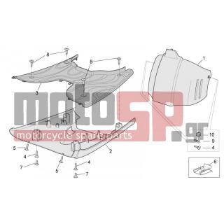 Aprilia - SCARABEO 50 4T 4V 2014 - Body Parts - Bodywork, central part II - AP8152339 - ΒΙΔΑ M5x9