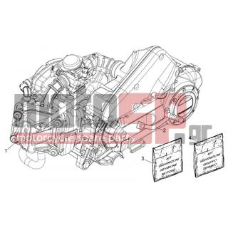 Aprilia - SCARABEO 50 4T 4V 2014 - Κινητήρας/Κιβώτιο Ταχυτήτων - Motor - 497555 - ΣΕΤ ΦΛΑΝΤΖΕΣ SCOOTER 50 4T 4V
