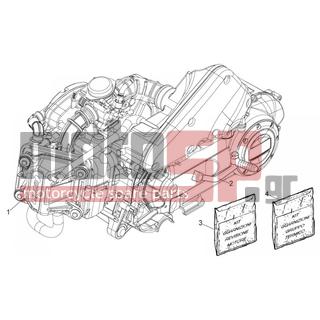 Aprilia - SCARABEO 50 4T 4V E2 2009 - Κινητήρας/Κιβώτιο Ταχυτήτων - Motor - CM1534045 - Κινητήρας κομπλέ