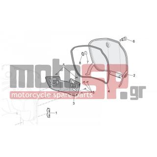 Aprilia - SCARABEO 50 4T 4V E2 2011 - Body Parts - Bodywork, central part I - AP8148736 - Εσωτερική γρίλια θήκης μικροαντικειμένων