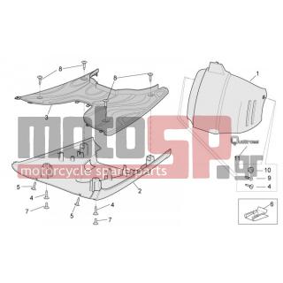 Aprilia - SCARABEO 50 4T 4V E2 2011 - Body Parts - Bodywork, central part II
