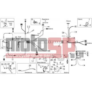 Aprilia - SCARABEO 50 4T 4V E2 2010 - Electrical - Electrical installation - 639498 - ΠΙΠΑ ΜΠΟΥΖΙ SCOOTER 50 4T 4V ΘΩΡΑΚΙΣΜΕΝΗ