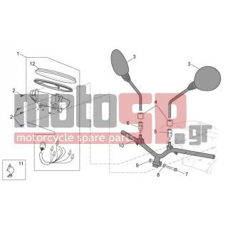 Aprilia - SCARABEO 50 4T 4V E2 2010 - Frame - Steering wheel - dashboard - 642150 - Πίνακας οργάνων κομπλέ