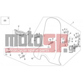 Aprilia - SCARABEO 50 DITECH 2003 - Body Parts - Bodywork FRONT IV - AP8700115 - Λαστιχάκι