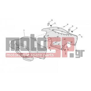Aprilia - SCARABEO 50 DITECH 2001 - Body Parts - Bodywork FRONT I - AP8268114 - Βάση ταμπλό, ασημί