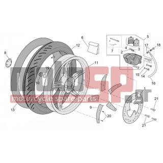Aprilia - SCARABEO 50 DITECH 2004 - Brakes - Rear wheel - disc - AP8152288 - ΒΙΔΑ M8x30* SHIVER 750