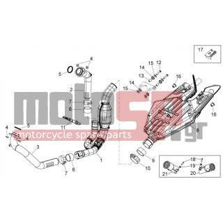 Aprilia - SHIVER 750 2008 - Electrical - exhaust system - 851591 - Σιλανσιέ