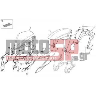 Aprilia - SHIVER 750 2012 - Body Parts - Coachman. FRONT - Feather FRONT - AP8150420 - ΒΙΔΑΚΙ