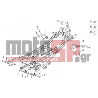 Aprilia - SHIVER 750 2012 - Body Parts - Seat base - 575268 - ΑΣΦΑΛΕΙΑ ΜΕΓΑΛΗ (8Χ125 MM)