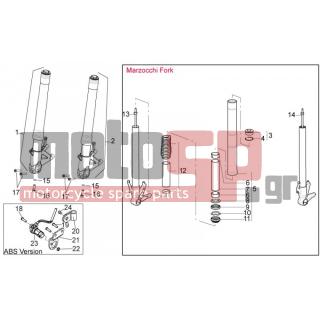 Aprilia - SHIVER 750 2015 - Suspension - Fork Front II - 897991 - Spring kit + preload tube
