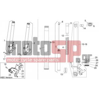 Aprilia - SHIVER 750 GT 2009 - Suspension - fork II - AP8150298 - ΒΙΔΑ M5x10*