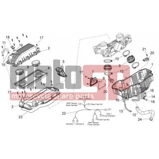 Aprilia - SHIVER 750 GT 2009 - Engine/Transmission - filter box - 854946 - ΚΑΠΑΚΙ ΘΑΛ ΑΕΡΑ SHIVER/DORSO 750 ΕΞΩΤ