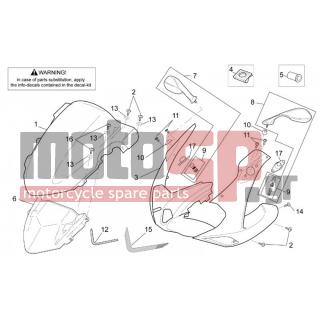 Aprilia - SL 1000 FALCO 2000 - Body Parts - Bodywork FRONT - Mask - AP8152302 - ΒΙΔΑ M5X12