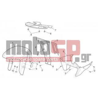 Aprilia - SL 1000 FALCO 2003 - Εξωτερικά Μέρη - Bodywork FRONT - Feather FRONT - AP8156083 - Φτερό εμπρός μπρονζέ