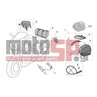 Aprilia - SL 1000 FALCO 2000 - Body Parts - Acc. - Miscellaneous - AP8792152 - Τσάντα πίσω
