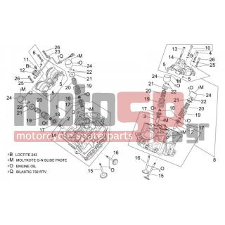 Aprilia - SL 1000 FALCO 2000 - Engine/Transmission - Cylinder head and valves - AP0241821 - ΒΙΔΑ M6x45