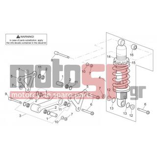 Aprilia - SL 1000 FALCO 2001 - Suspension - Connecting rod and rear shock absorbers - AP8146272 - Μονή μπιέλα κομπλέ