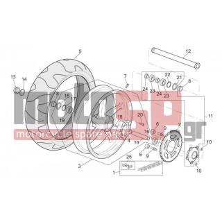 Aprilia - SL 1000 FALCO 2003 - Frame - rear wheel - AP8107119 - Κορώνα Z=41