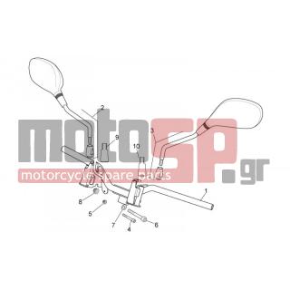 Aprilia - SPORT CITY CUBE 250-300 IE E3 2012 - Frame - Steering wheel - AP8150088 - ΒΙΔΑ ΤΙΜΟΝΙΟΥ M10x70