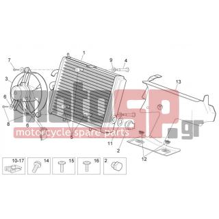Aprilia - SPORT CITY CUBE 250-300 IE E3 2012 - Κινητήρας/Κιβώτιο Ταχυτήτων - RADIATOR - 254485 - ΑΣΦΑΛΕΙΑ ΜΕΓΑΛΗ (6Χ100 MM)
