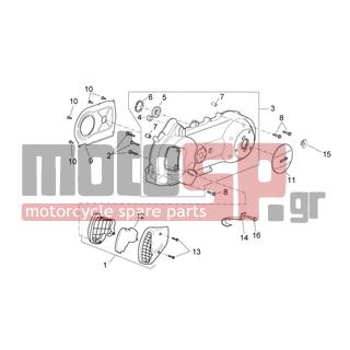 Aprilia - SPORT CITY STREET 125 4T 4V E3 2012 - Engine/Transmission - COVER variator - 270793 - ΒΙΔΑ D3,8x16