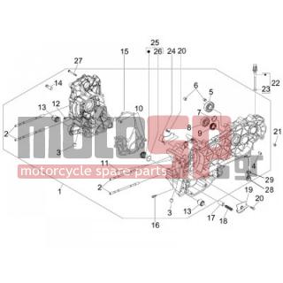 Aprilia - SPORT CITY STREET 300 4T 4V E3 2012 - Engine/Transmission - sump - 674 - Δακτύλιος Seeger 25x26.9x1.2