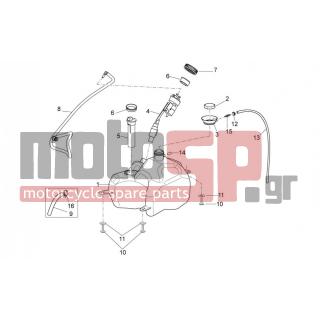 Aprilia - SPORT CITY STREET 300 4T 4V E3 2012 - Body Parts - petrol tank - AP8150382 - ΡΟΔΕΛΑ 15X5,5X1,2